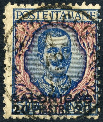 20 piastre on 5 lire